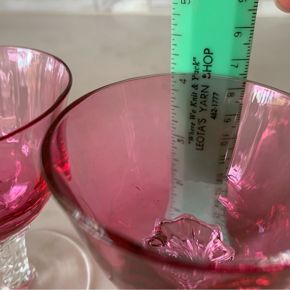 Poschinger Ruby Red Cranberry Cordial Glasses - Picture 8 of 11